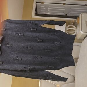 Liz Clairbone Collection Wool Sweater with Tassel Accents